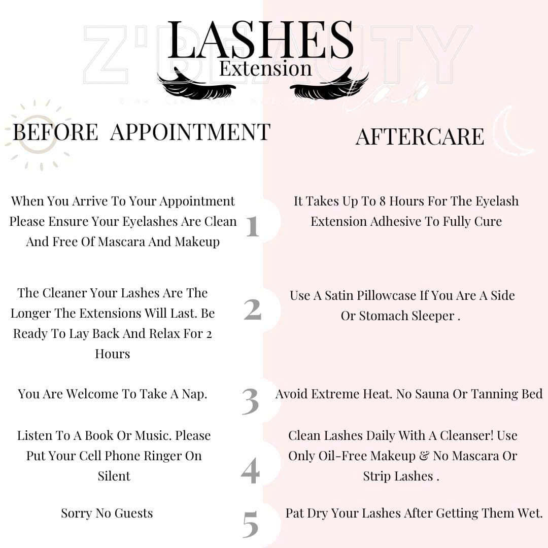 Lash care instructions 5