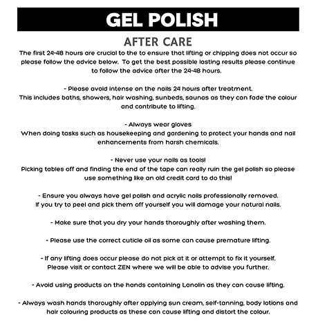 Nail aftercare instructions